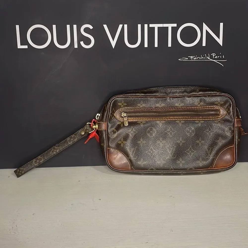 Louis Vuitton Wristlet Monogram Canvas Marly Dragonne GM Clutch LV0 Monogram LV - Picture 2 of 16